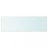 2 db átlátszó üveg paneles polc 90 x 30 cm