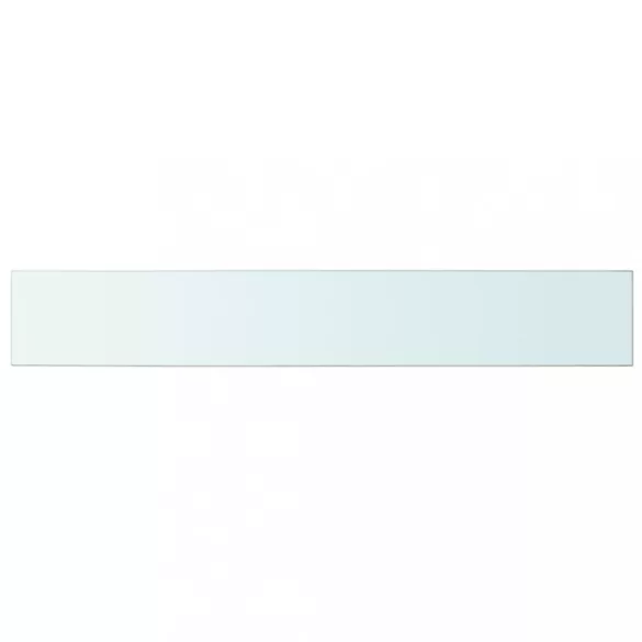 2 db átlátszó üveg paneles polc 100 x 15 cm