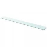 2 db átlátszó üveg paneles polc 110 x 12 cm