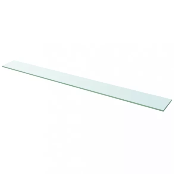 2 db átlátszó üveg paneles polc 110 x 12 cm