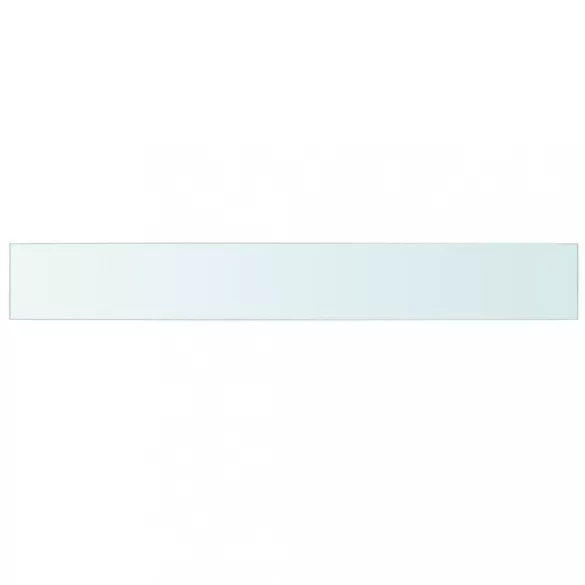 2 db átlátszó üveg paneles polc 110 x 15 cm