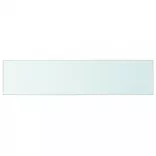 2 db átlátszó üveg paneles polc 110 x 25 cm