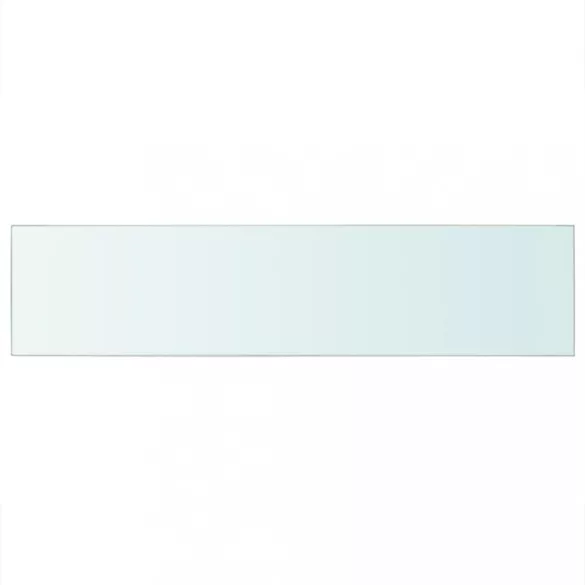 2 db átlátszó üveg paneles polc 110 x 25 cm