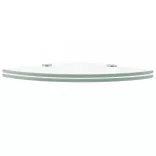 2 db átlátszó üveg sarokpolc krómtartóval 25 x 25 cm