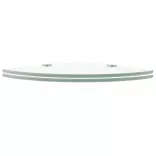 2 db átlátszó üveg sarokpolc krómtartóval 35 x 35 cm