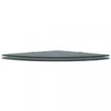 2 db fekete üveg sarokpolc krómtartóval 25 x 25 cm