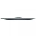 2 db fekete üveg sarokpolc krómtartóval 25 x 25 cm