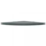 2 db fekete üveg sarokpolc krómtartóval 35 x 35 cm