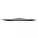 2 db fekete üveg sarokpolc krómtartóval 35 x 35 cm