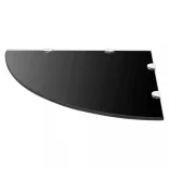 2 db fekete üveg sarokpolc krómtartóval 45 x 45 cm