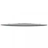 2 db fekete üveg sarokpolc krómtartóval 45 x 45 cm