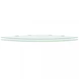 2 db fehér üveg sarokpolc krómtartóval 45 x 45 cm