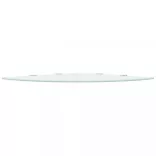 2 db fehér üveg sarokpolc krómtartóval 45 x 45 cm