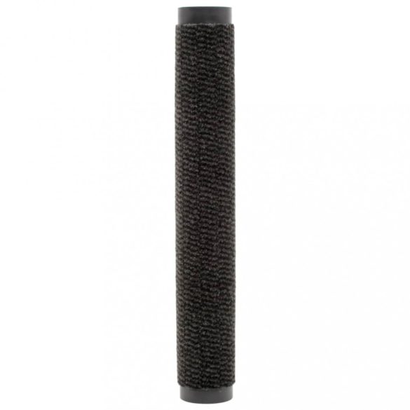 2 db fekete négyszögletes bolyhos szennyfogó szőnyeg 60 x 90 cm