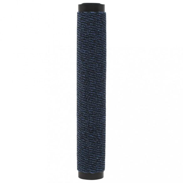 2 db kék négyszögletes bolyhos szennyfogó szőnyeg 80 x 120 cm