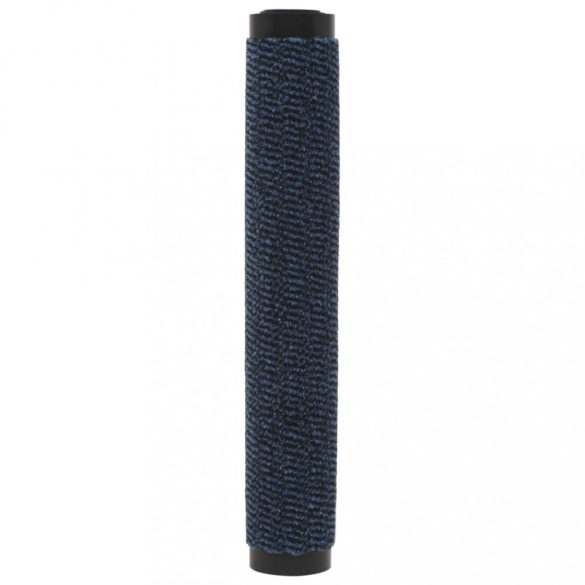 2 db kék négyszögletes bolyhos szennyfogó szőnyeg 90 x 150 cm