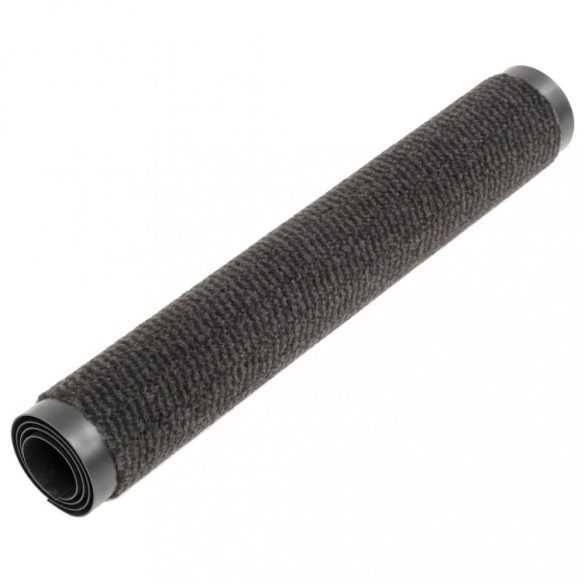 2 db fekete négyszögletes bolyhos szennyfogó szőnyeg 120x180 cm