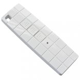 kék és fehér motorizált kazettás napellenző 400x300 cm