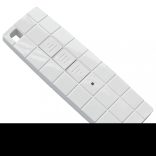 kék és fehér motorizált kazettás napellenző 400 x 300 cm