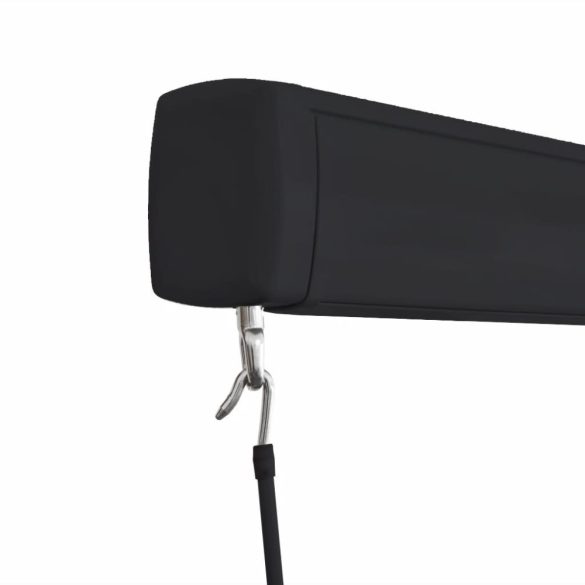 kék és fehér manuális kazettás napellenző 350 x 250 cm