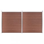 barna WPC kerítéspanel 353 x 186 cm