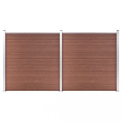 barna WPC kerítéspanel 353 x 186 cm