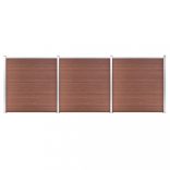 barna WPC kerítéspanel 526 x 186 cm