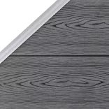 4 négyszögletes és 1 ferde szürke WPC kerítéselem 792 x 186 cm