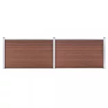 barna WPC kerti kerítés 353 x 106 cm