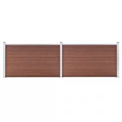 barna WPC kerti kerítés 353 x 106 cm