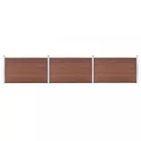 barna WPC kerti kerítés 526 x 106 cm