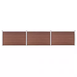 barna WPC kerti kerítés 526 x 106 cm