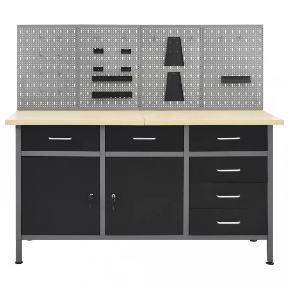 munkapad négy fali panellel