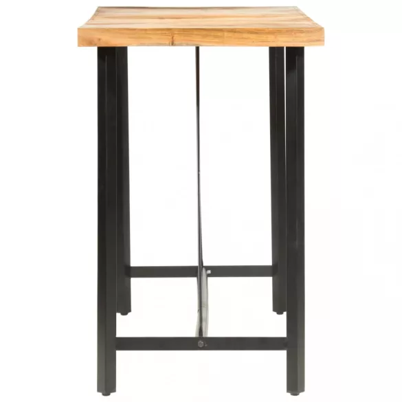 9 részes tömör akácfa és újrahasznosított fa bárszett