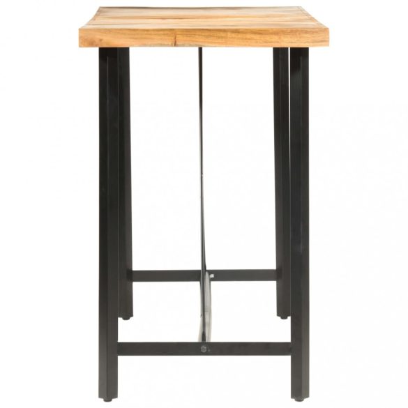 9 részes tömör akácfa, valódi bőr és vászon bárszett