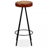 9 részes újrahasznosított fa, valódi bőr és vászon bárszett