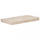 2 db bézsszínű pamut raklappadló-párna