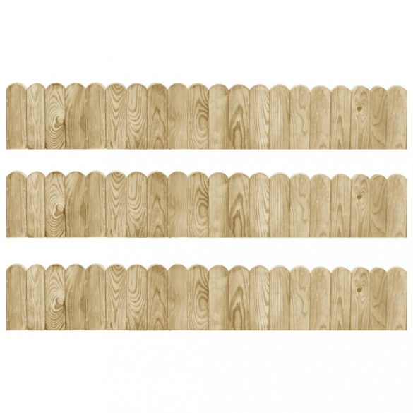 3 db impregnált fenyőfa bordűrtekercs 120 cm