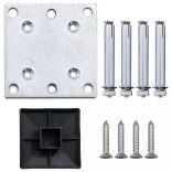 1 négyszögletes és 1 ferde szürke WPC kerítéselem 273 x 186 cm