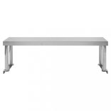 konyhai rozsdamentes acél munkaasztal és polc 120 x 60 x 120 cm