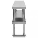 konyhai rozsdamentes acél munkaasztal és polc 120 x 60 x 150 cm