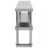 konyhai rozsdamentes acél munkaasztal és polc 120 x 60 x 150 cm