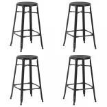 4 db fekete acél bárszék