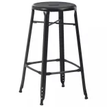 4 db fekete acél bárszék