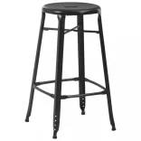 6 db fekete acél bárszék