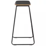 4 db fekete műbőr bárszék