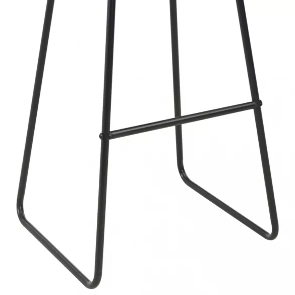 6 db fekete műbőr bárszék