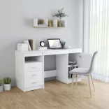 fehér szerelt fa íróasztal 140 x 50 x 76 cm