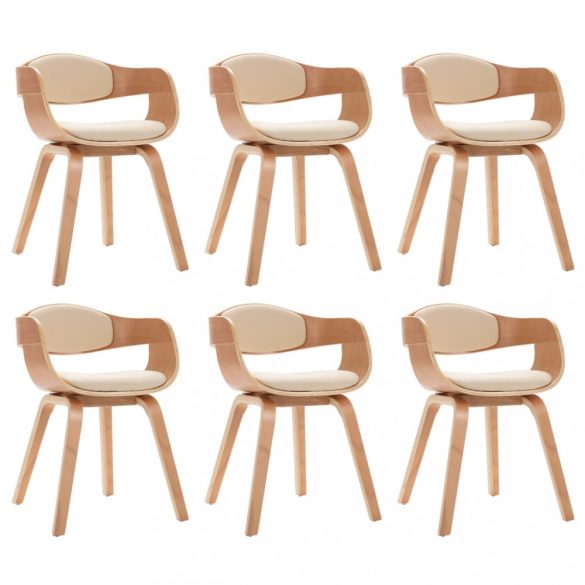 6 db hajlított fa és műbőr étkezőszék