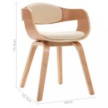 6 db hajlított fa és műbőr étkezőszék